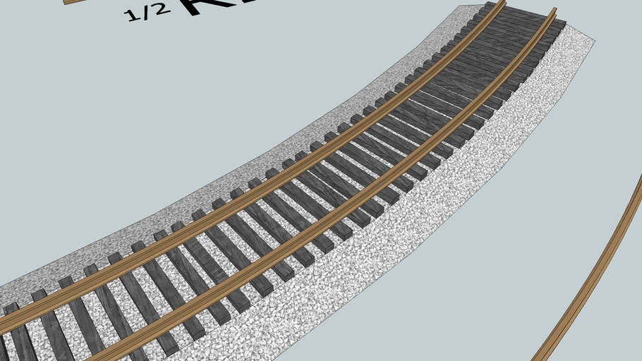HO Model Curved Track 3D Warehouse