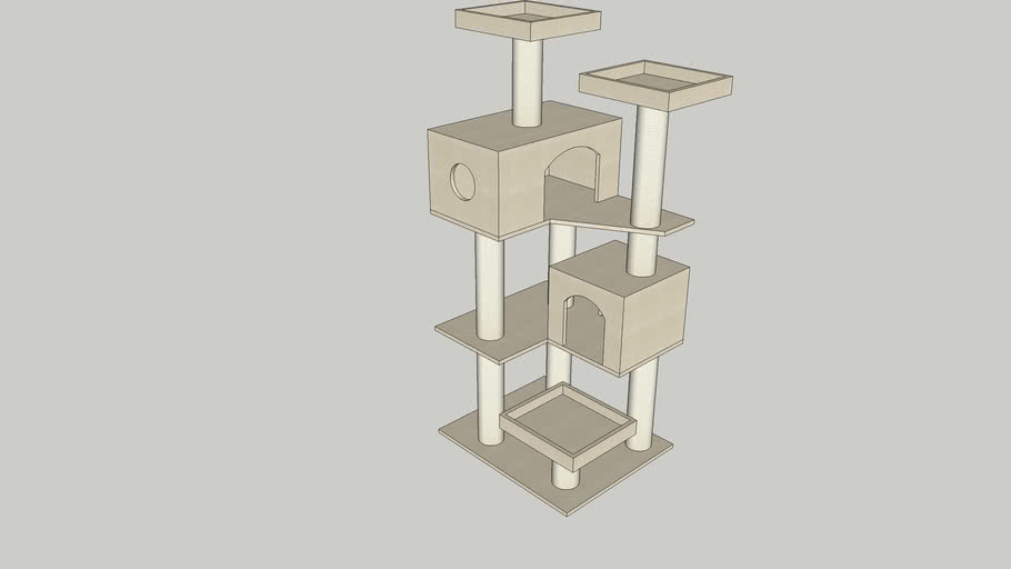 6' Cat Tree 3D Warehouse