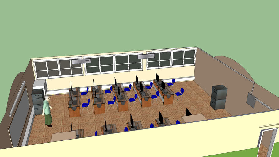 Plano 3d Aula Informatica Sena 3d Warehouse