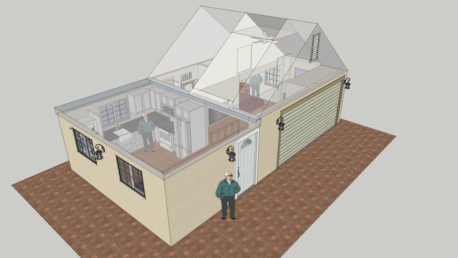 InLaw Suite, Garage Conversion to Guest Cottage 3D Warehouse