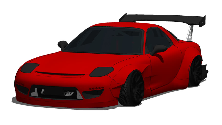 Mazda Rx 7 Sprint R Type A Rocket Bunny Spoiler 2 3d Warehouse