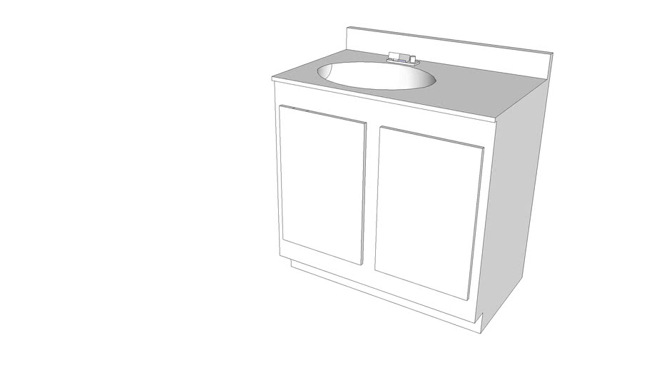 28 Bathroom Vanity Sink Left 3d Warehouse