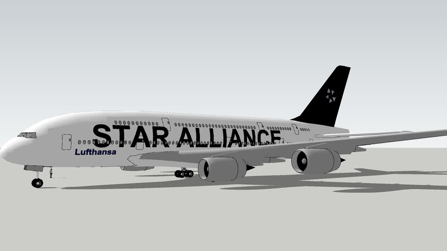 Star Alliance Lufthansa Airbus A380 3d Warehouse