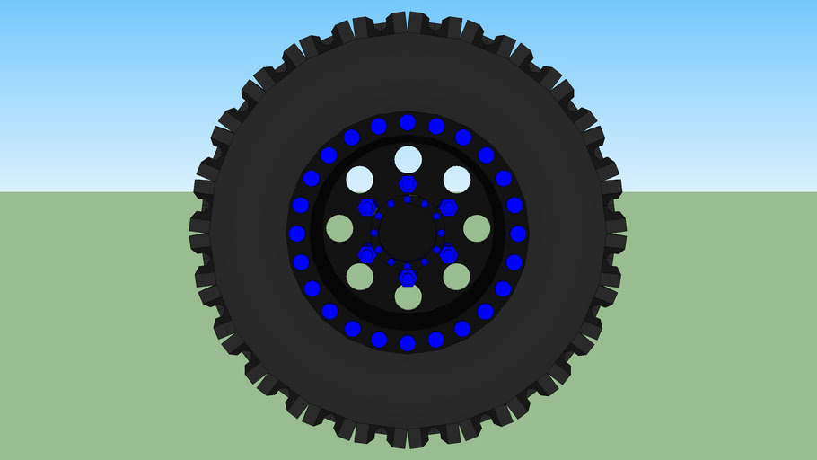 Ford 6 Lug Wheel and Mud Tire