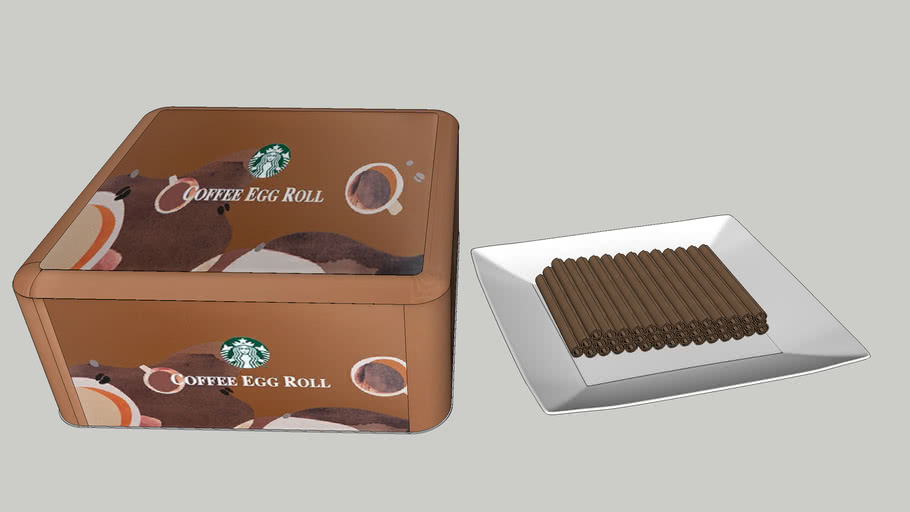 星巴克咖啡蛋捲咖啡蛋捲星巴克咖啡蛋捲starbucks Coffee Rolls Starbucks Coffee Roll Coffee Roll 3d Warehouse