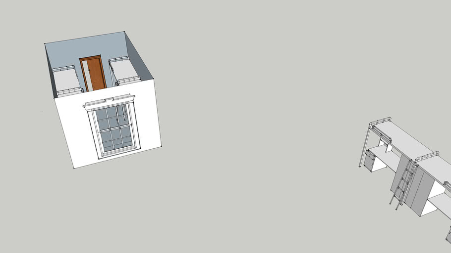 四川大学锦江学院4人间宿舍模型 3d Warehouse