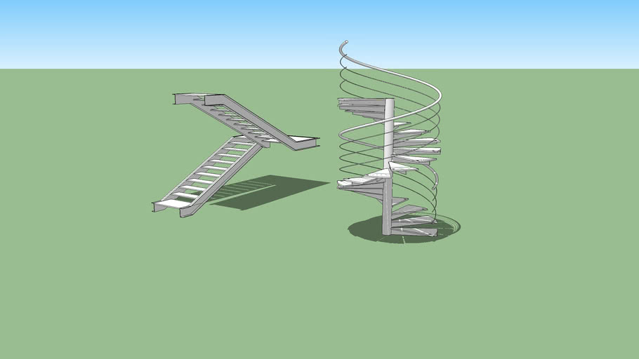 Doglegged Stairs and Circular Stairs | 3D Warehouse