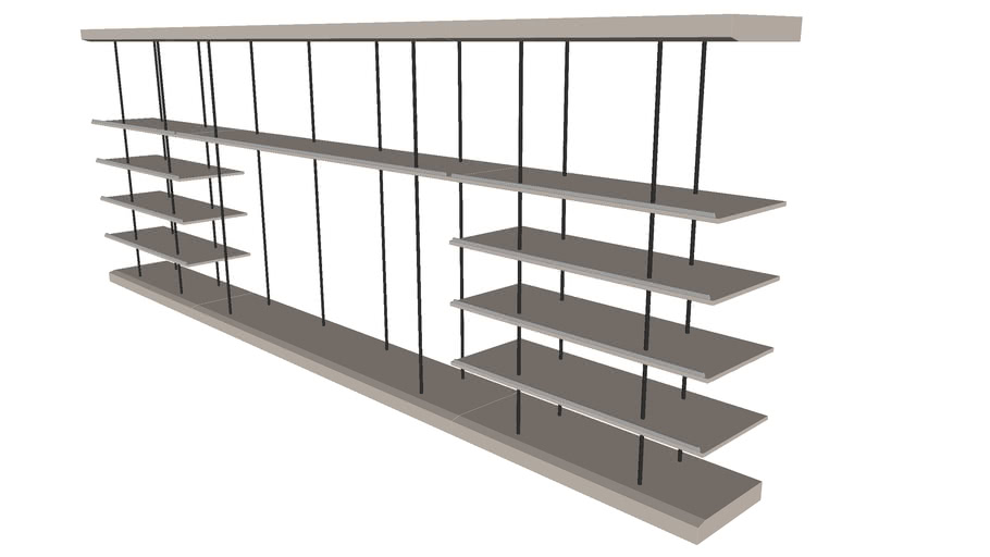 Bayard Wall Unit Cau Gray By, How To Make Solid Floating Shelves In Sketchup