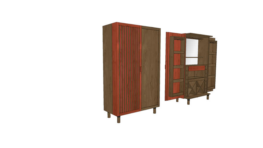 Ms370 Mars Drinks Cabinet 110cm 3d Warehouse