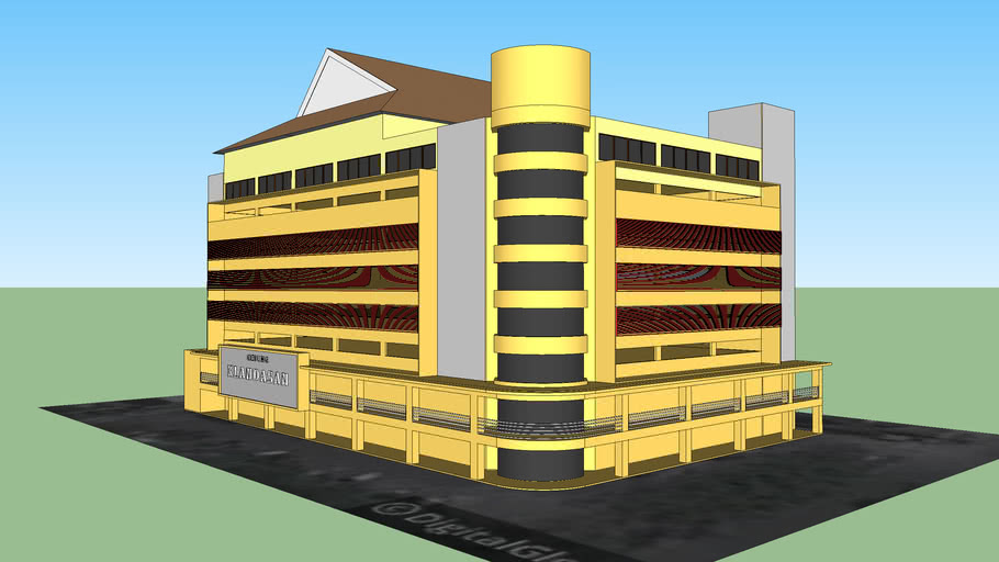 Gedung Parkir  Balikpapan 3D  Warehouse