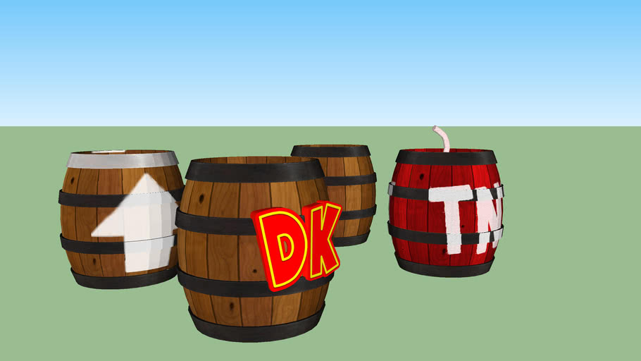 donkey kong Barrels 3D Warehouse