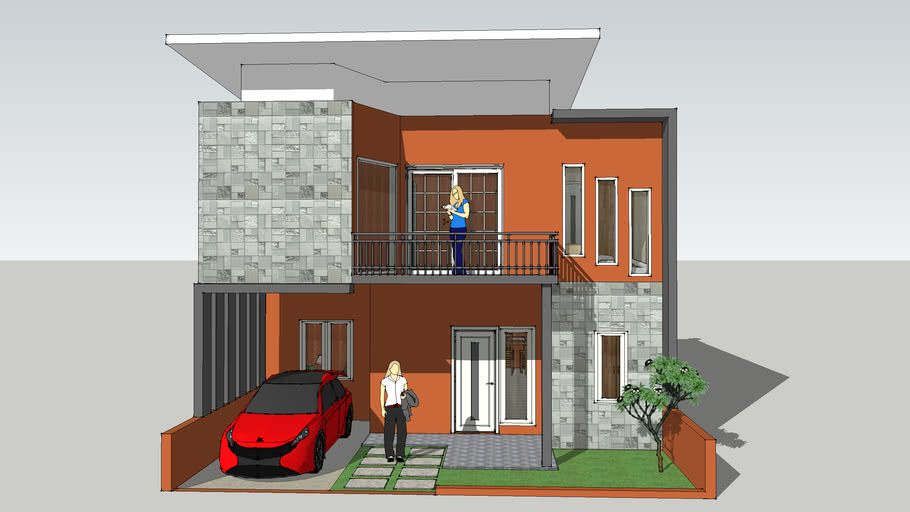 Desain Rumah 2 LT 1380x800 Meter | 3D Warehouse