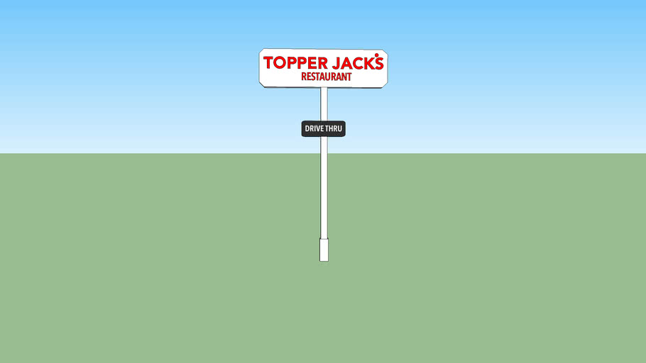 Topper Jack's Drive Thru Road Sign 3D Warehouse