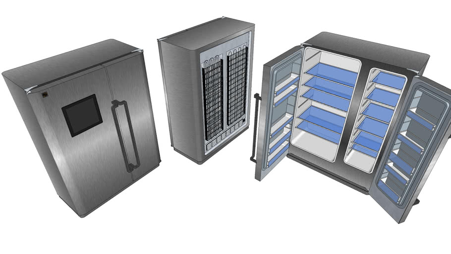 Fridge Freezer - Highly Detailed - Side By Side 