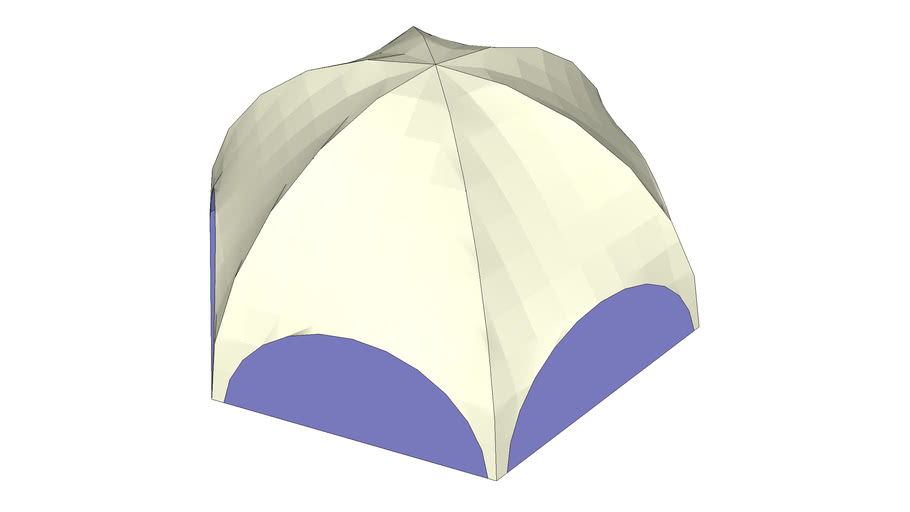 DOME Tent 12mx10m 6hoek 3D Warehouse