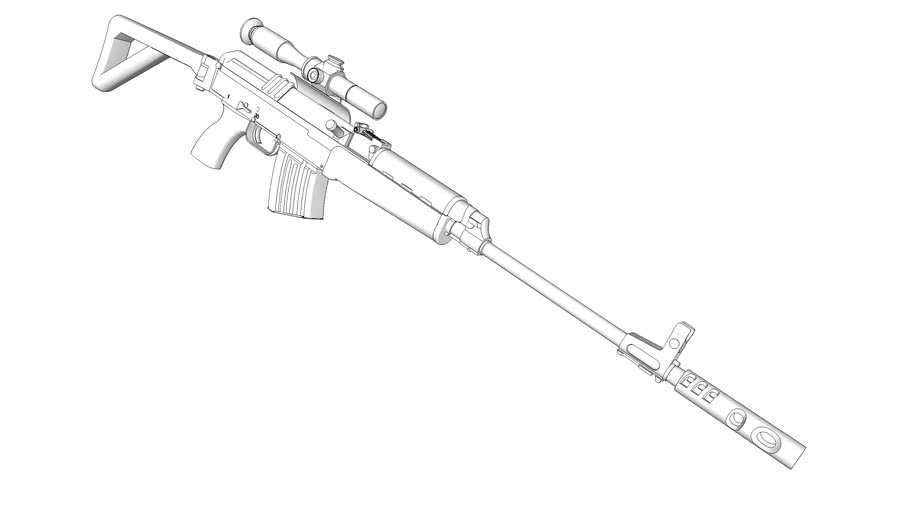 Sniper Automatic Rifle Sa Vz 58 3d Warehouse