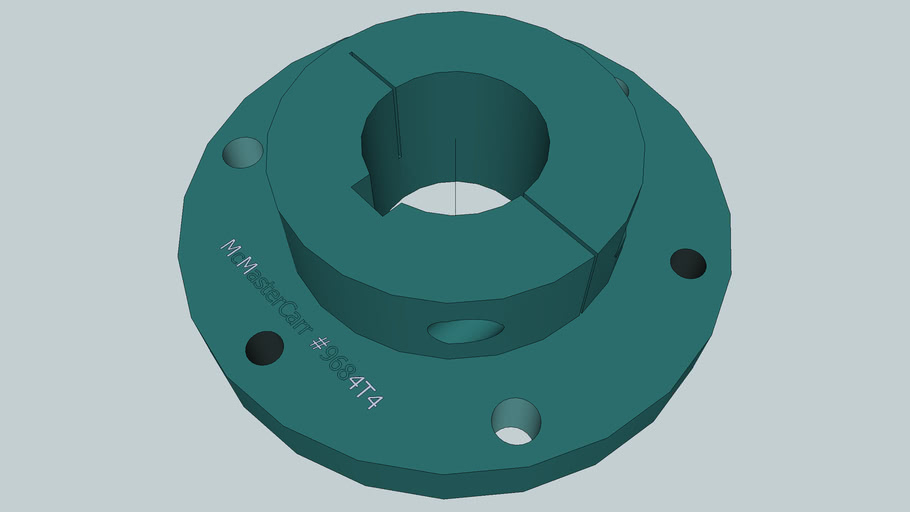 Shaft Collar, 1', Flanged McMasterCarr Part Number 9684T4 3D