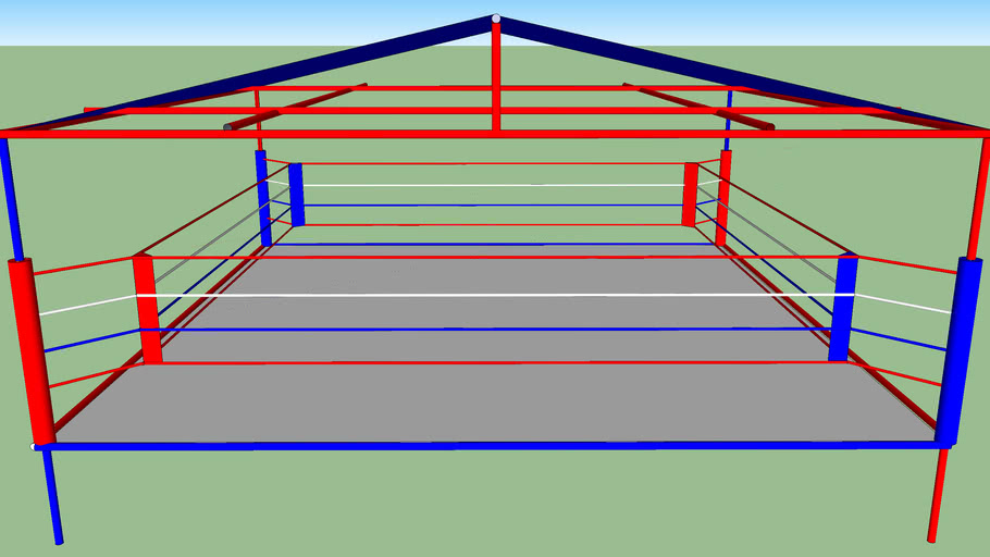 Boxing ring, made from scafold poles | 3D Warehouse