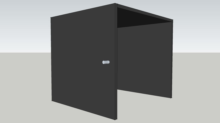 IKEA EXPEDIT Insert with door grey 3D Warehouse
