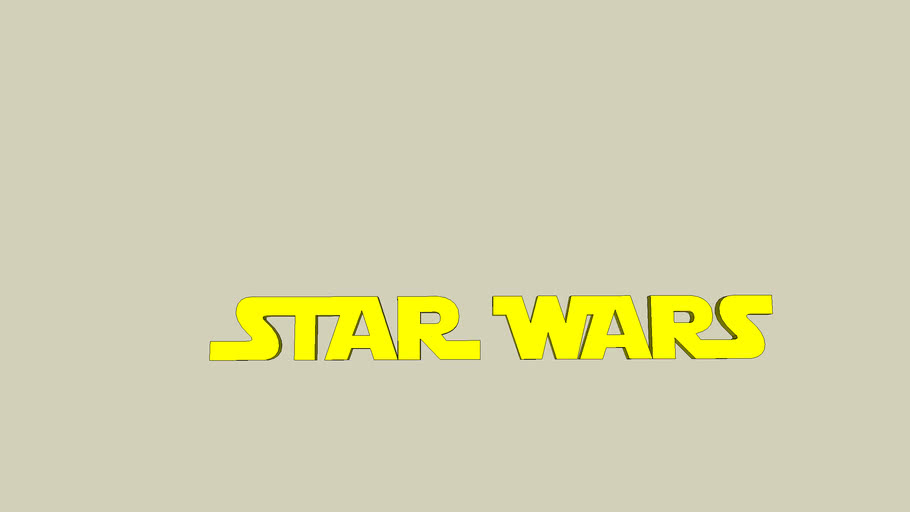 Star Wars Logo Font 3d Warehouse