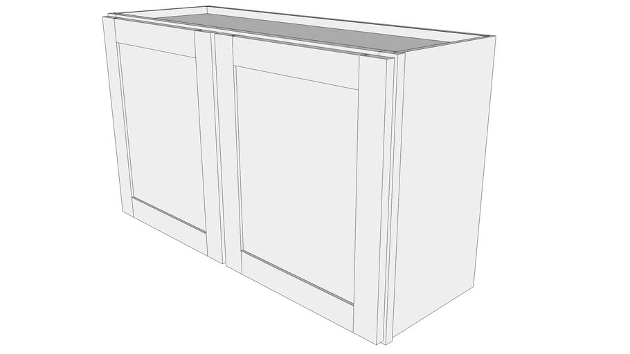 Bayside Wall Cabinet W3621 12 Deep Two Doors 3d Warehouse