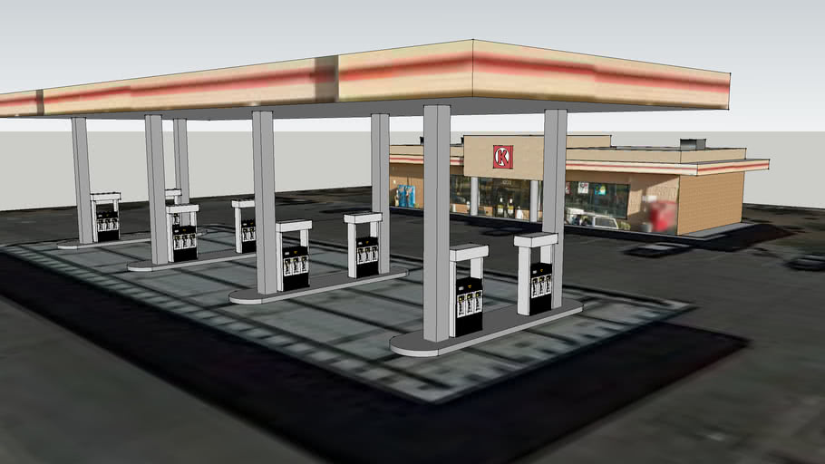 Circle K Convenience Store And Gas Station 3d Warehouse