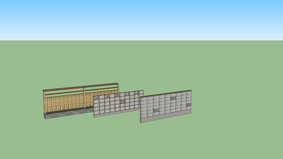 日本風ブロック塀 3d Warehouse