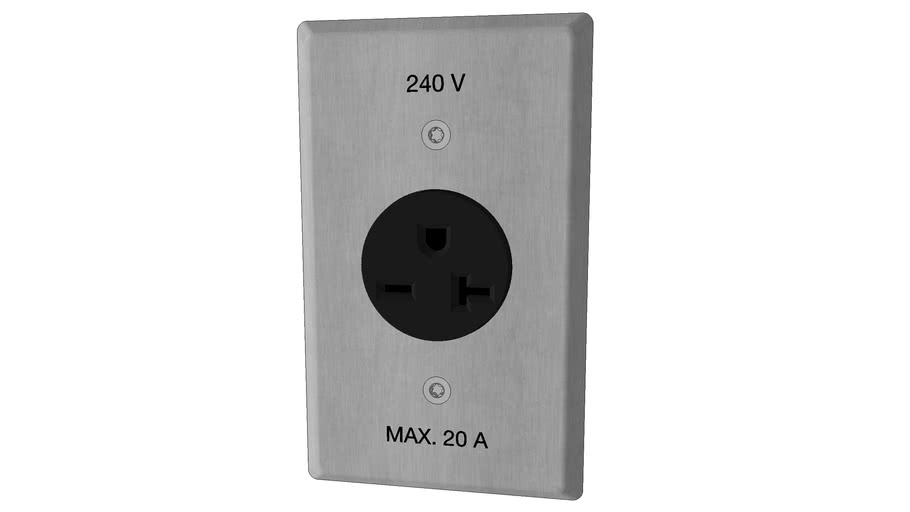 240 V 20 A Electrical Receptacle (NEMA 620R) 3D Warehouse