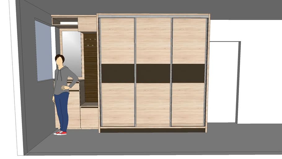 Wardrobe with sliding doors 3D Warehouse