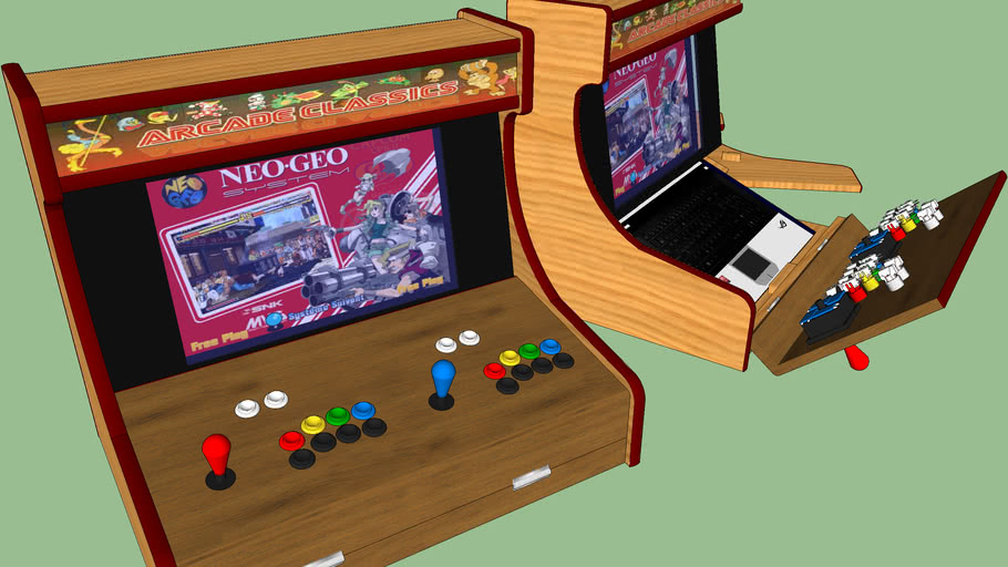 Custom Made Tabletop Arcade Cabinet 3d Warehouse