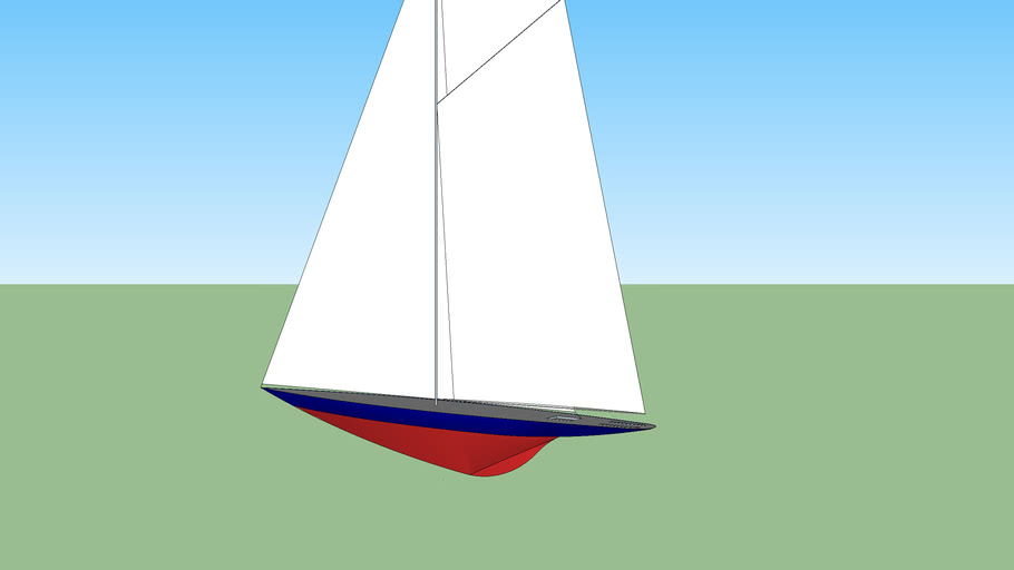 Classic Style Gaff Rigged Racing Yacht