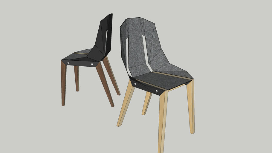 FELT DIAGO chair by Tabanda -  graphite grey 