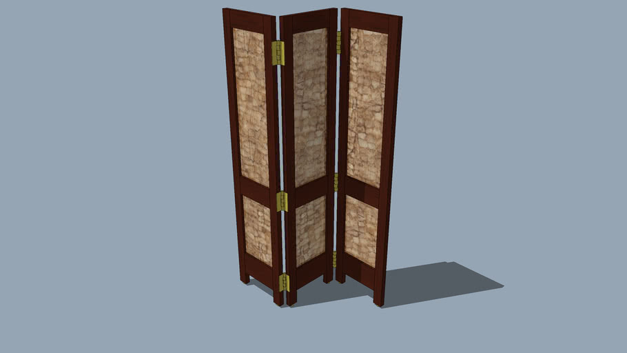 3 Panel Folding Screen 3D Warehouse