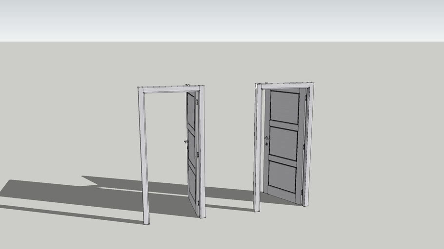 American Door Panel 90cm X 210cm | 3D Warehouse