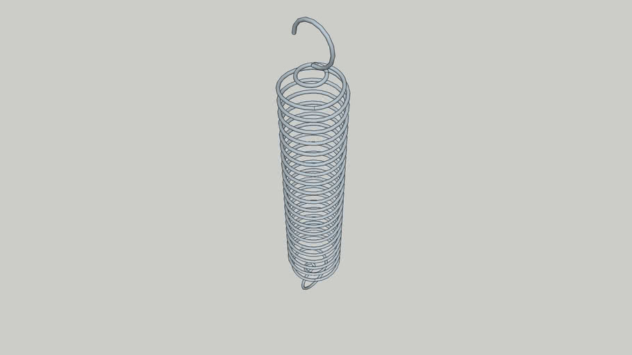 Spring Coil with hooks 3D Warehouse