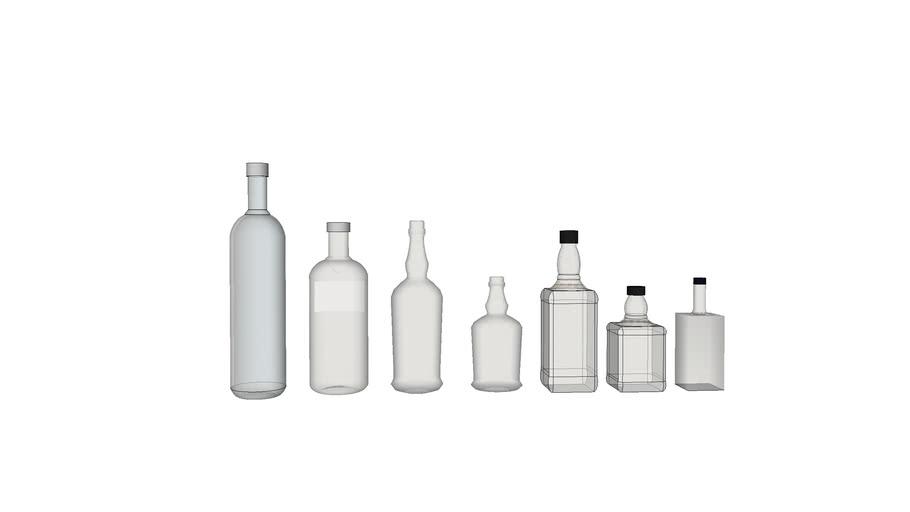 blank liquor bottles 3d warehouse