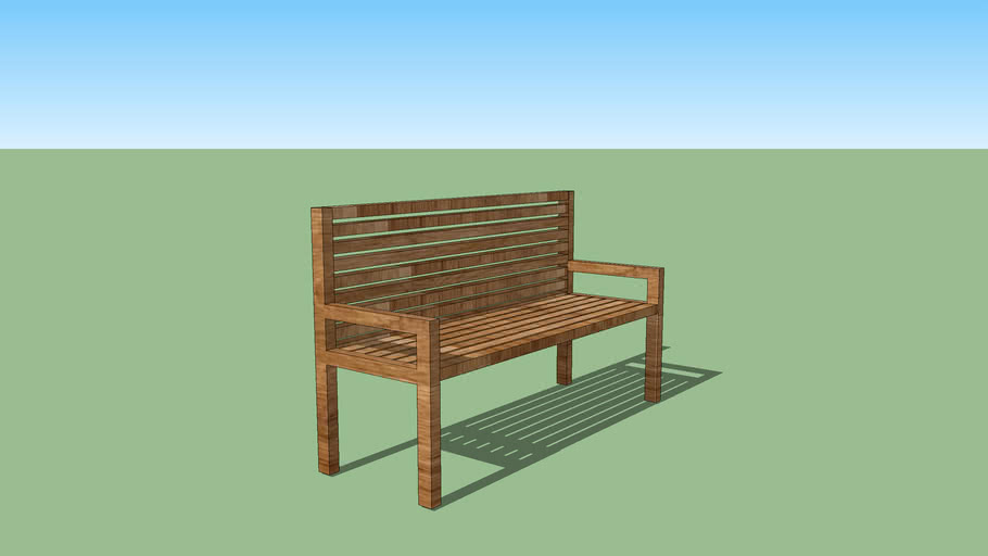 Simple wooden bench
