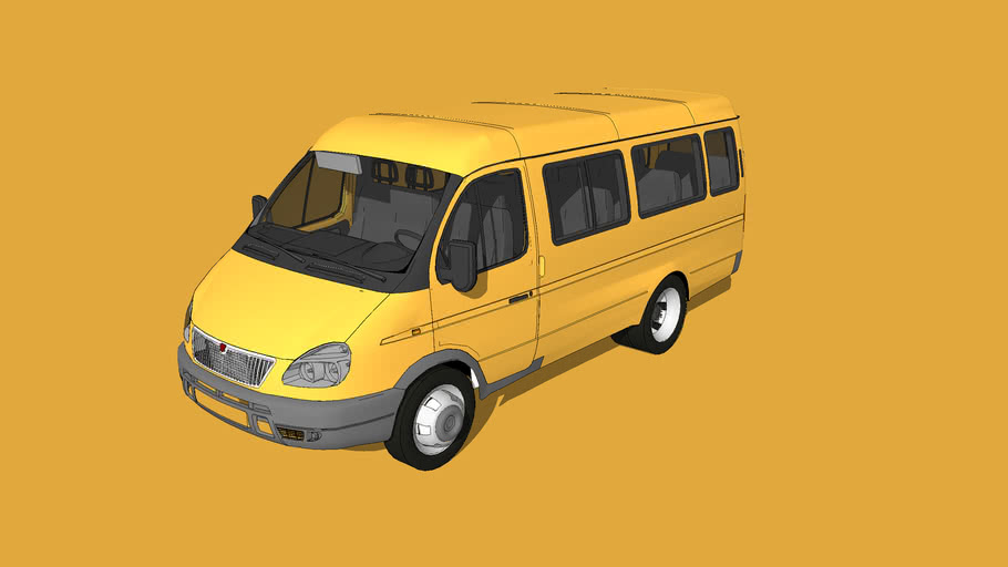 GAZ 322132 GAZelle 'Marshrutka' (маршру́тка) 3D Warehouse