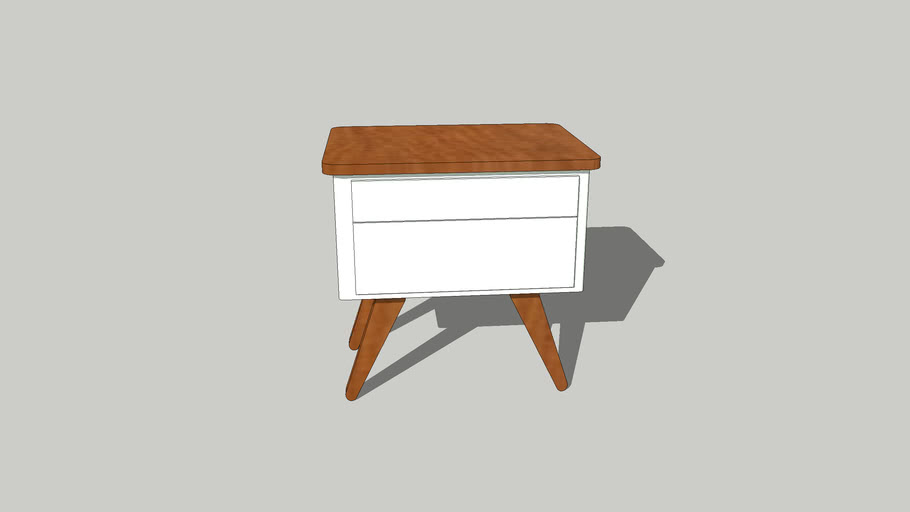 Wooden Big Nightstand 3d Warehouse