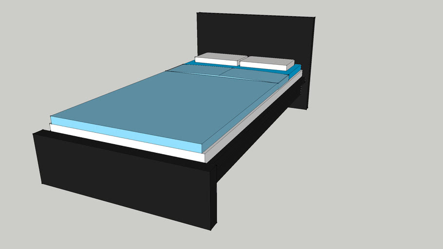 IKEA- SKYBLUE MALM BED | 3D Warehouse