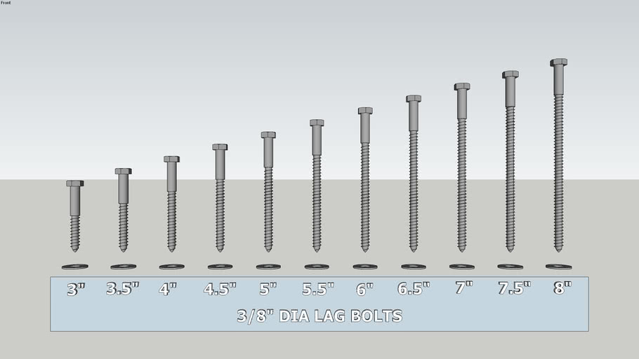 lag-bolt-selection-3-8-dia-3-to-8-long-3d-warehouse