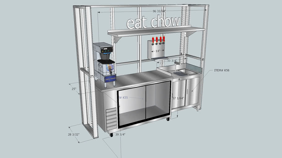 Beverage Counter 3D Warehouse