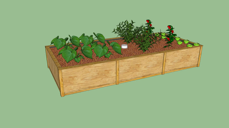 My Aquaponics Grow Bed with Vegetable Crops | 3D Warehouse