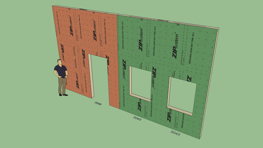 Zip System Wall Sheathing Vert 3d Warehouse