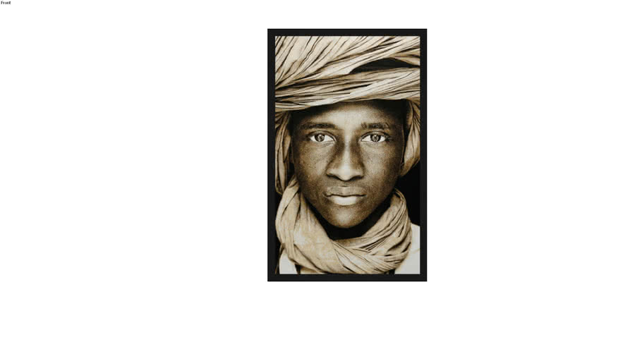 Gobelin 85-135cm WH1708 + L4050 black, Tuareg Boy Mali, MondiArt