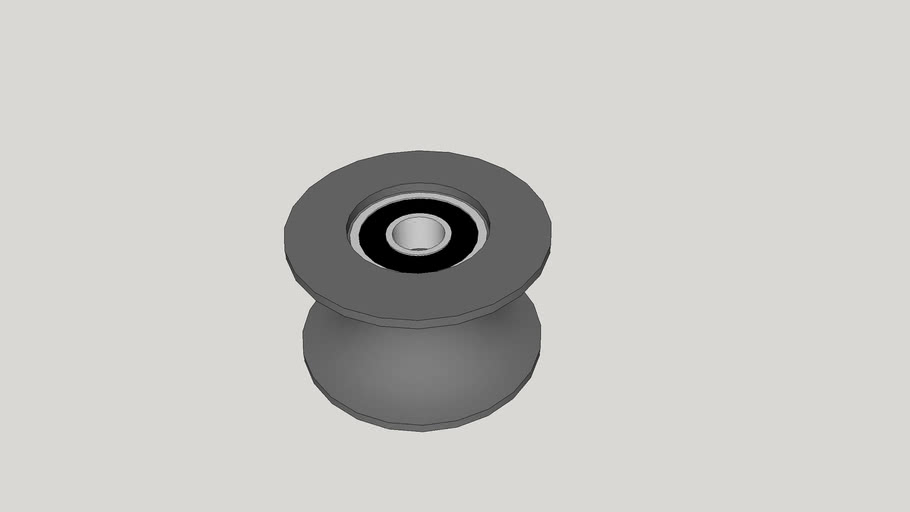 0840UU Groove Guide U Type Pulley | 3D Warehouse