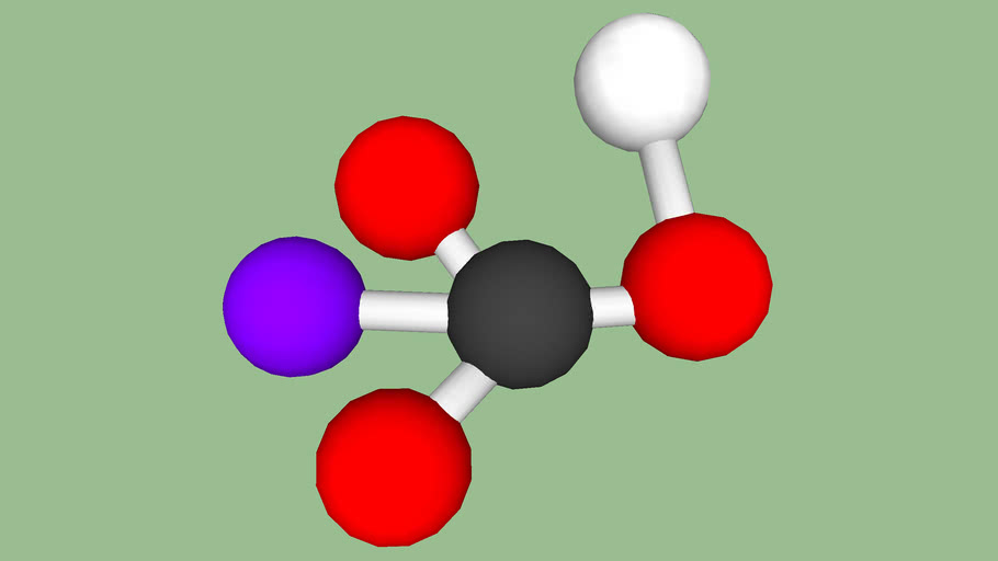 Baking Soda Molecue Sodium Bicarbonate 3d Warehouse