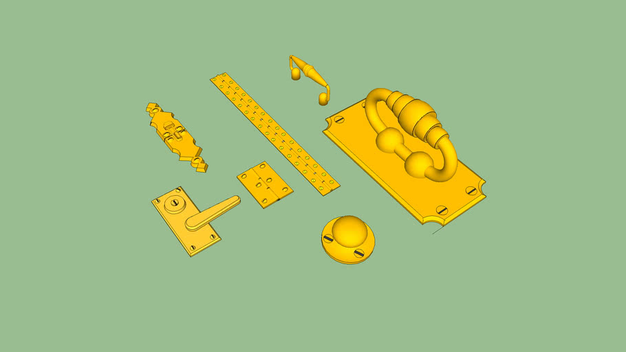 Brass Cabinet Fittings | 3D Warehouse