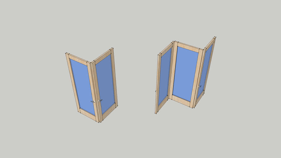 15' x 7'8' folding glass door, 5 panels 3D Warehouse