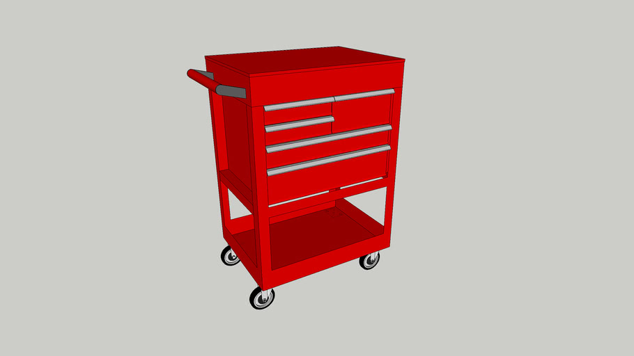 Us General 5 Drawer Tool Cart 3d Warehouse